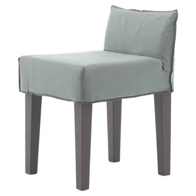 Pre-owned Gervasoni Up Chair In Grey Lacquered Legs With Acqua Upholstery By Paola Navone In Gray