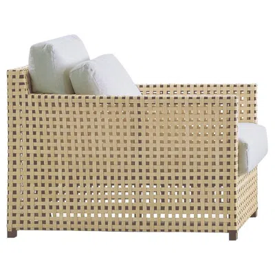Pre-owned Gervasoni Wk Lounge In Beech With Woven Rawhide & Cushions By Paola Navone In Sand