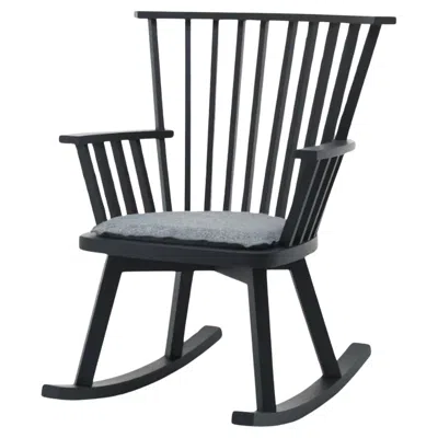 Pre-owned Gervasoni Wooden Rocking Chair  Gray 29 Design Paola Navone - Black Oak