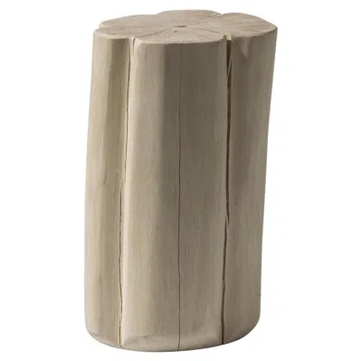 Pre-owned Gervasoni Xs Brick Side Table In Natural Barked Hornbeam Trunk By Paola Navone In Brown