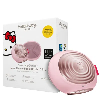 Geske Hello Kitty Smartappguided Sonic Thermo Facial Brush | 5 In 1 - Hello Kitty Pink