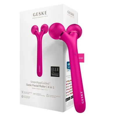 Geske Smartappguided Sonic Facial Roller | 4 In 1 - Magenta In Purple
