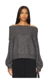 Gestuz Adie Sweater In Deep Gray Melange