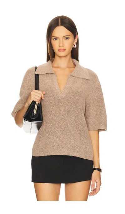 Gestuz Alpha Polo Pullover In Neutral