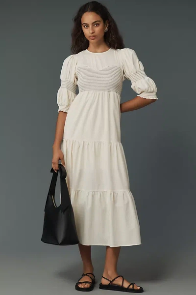 Gestuz Ariagz Midi Dress In White