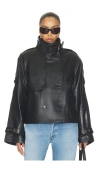 Gestuz Avic Leather Jacket In Black