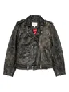 Gestuz Belted Leather Jacket In Black