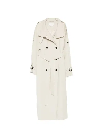 Gestuz Belted Trench Coat In Neutral