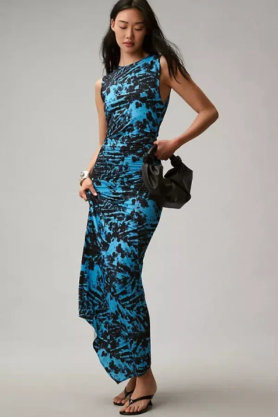 gestuz blue dress Gestuz Floral Gathered Dress | Blue