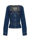 Gestuz Button Denim Jacket In Blue