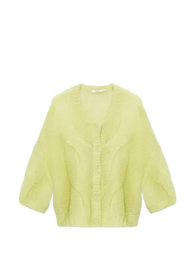 Gestuz Buttoned Cardigan In Yellow