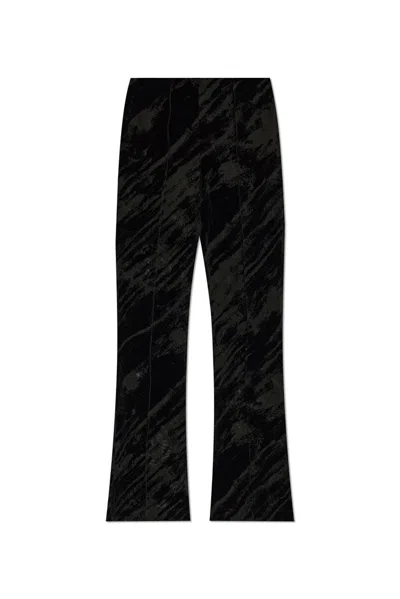 Gestuz Semi-sheer Straight Trousers In Black