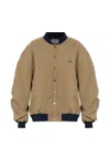 Gestuz Check-pattern Bomber Jacket In Brown