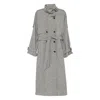 Gestuz Houndstooth Belted Coat In Gray