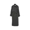 Gestuz Herringbone Belted Coat In Grey