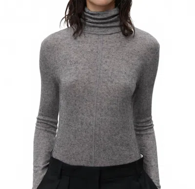Gestuz Day Eve Turtle Neck Sweater In Gray