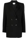Gestuz Double-breasted Blazer In Black