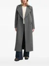 Gestuz Double-breasted Coat In Gray