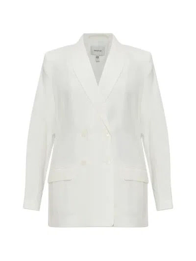 Gestuz Double-breasted Blazer In White
