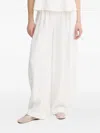 Gestuz Drawstring Straight Trousers In White