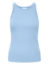 Gestuz Drew Ribbed Racer-back Top In Blue
