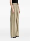 Gestuz Elastic-waist Wide-leg Trousers In Metallic