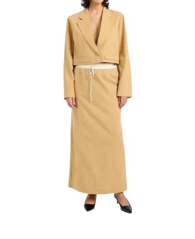 Gestuz Feleagz Linen Blazer In Starfish In Yellow