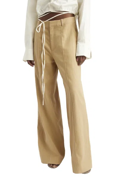 Gestuz Feleagz Linen High Waist Pant In Starfish In Multi