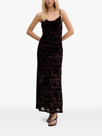 Gestuz Floral-pattern Maxi Dress In Black