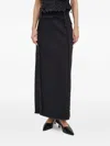 Gestuz Fringed Slit Skirt In Black