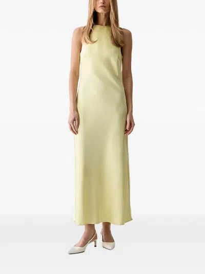 Gestuz Gzcerina Sleeveless Satin Maxi Dress In Yellow