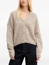 Gestuz Gzdebbie Button V-neck Cardigan In Neutral
