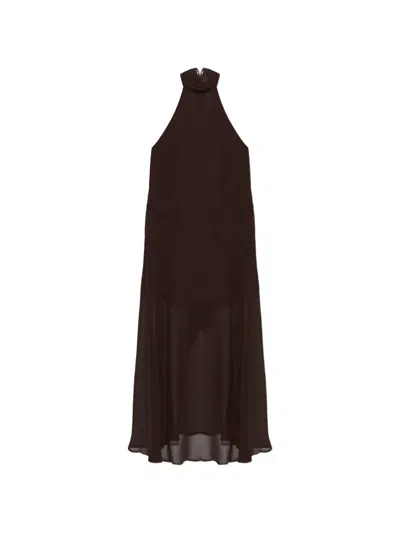 Gestuz Gzdorah Halterneck Maxi Dress In Brown