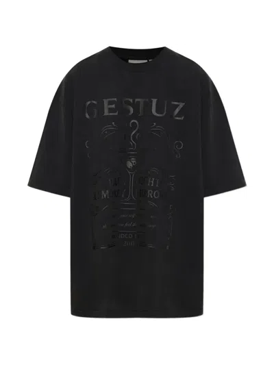 Gestuz Gzelrose Logo-print T-shirt In Black