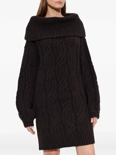 Gestuz Gzjosely Cable-knit Mini Dress In Brown