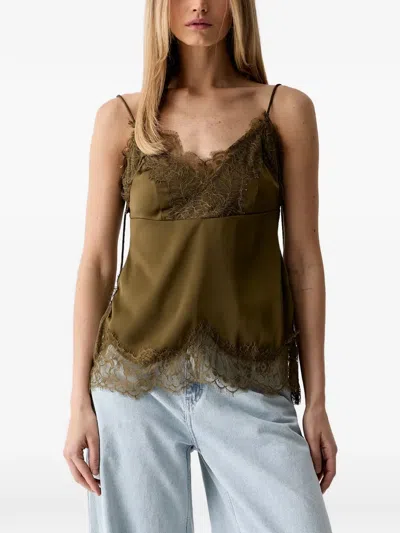 Gestuz Gzlalou Lace-trim Blouse In Black