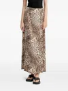Gestuz Gzleelo Leopard-print Midi Skirt In Brown