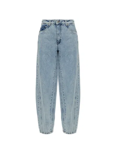 Gestuz Gzmawi Acid-wash Tapered Jeans In Blue