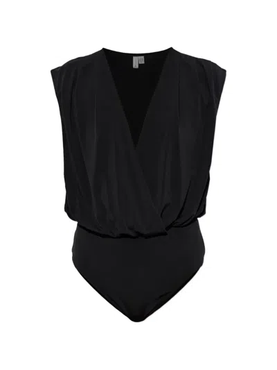 Gestuz Gznadie Wrap-style Bodysuit In Black