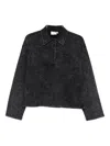 Gestuz Gzneia Washed-effect Polo Top In Black