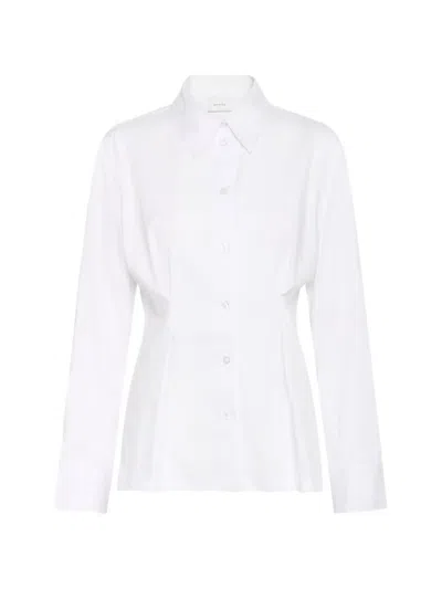 Gestuz Gzopy Pleated-waist Shirt In White