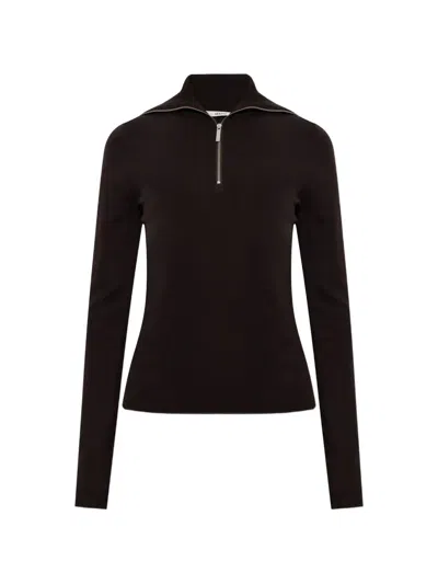 Gestuz Gzrosalie Quarter-zip Sweater In Brown