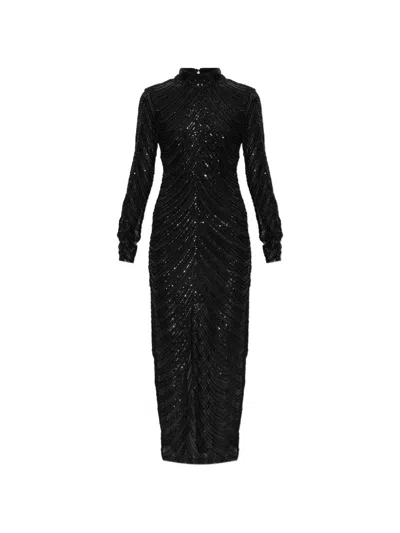 Gestuz Gzseyla Sequin-embellished Maxi Dress In Black