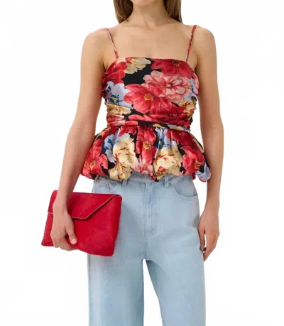 Gestuz Gzsigrida Squared Neck Top In Floral In Multi
