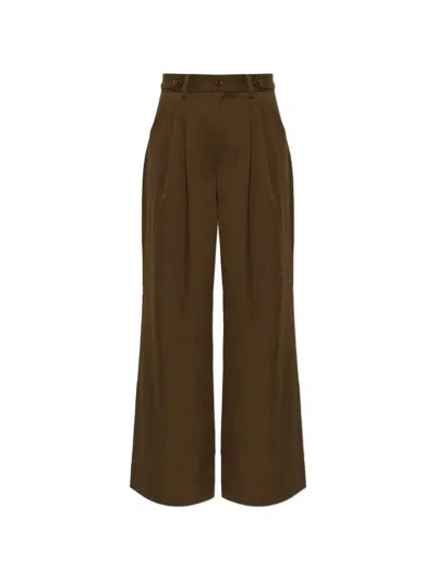 Gestuz Gzstacy Pleated Wide-leg Trousers In Brown