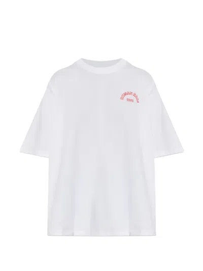 Gestuz Gzsumi Embroidered-logo T-shirt In White