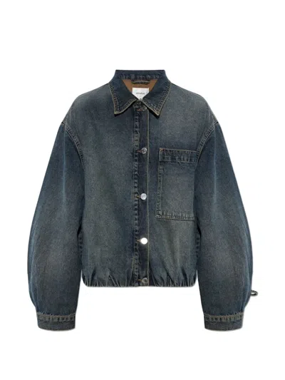 Gestuz Gzsusara Bow-detail Denim Jacket In Blue