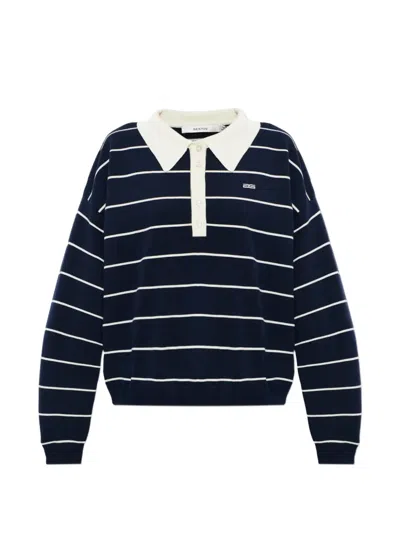 Gestuz Gztaige Striped Polo Shirt In Blue