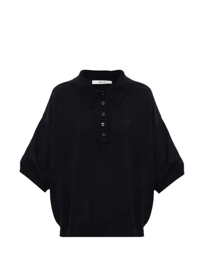 Gestuz Gztalla Buttoned Polo Shirt In Black