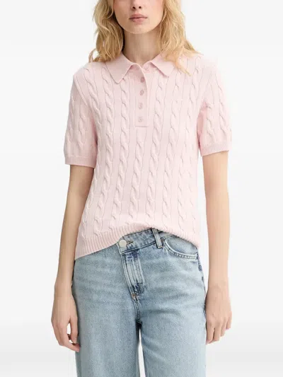 Gestuz Gzthilla Short-sleeve Polo Top In Pink